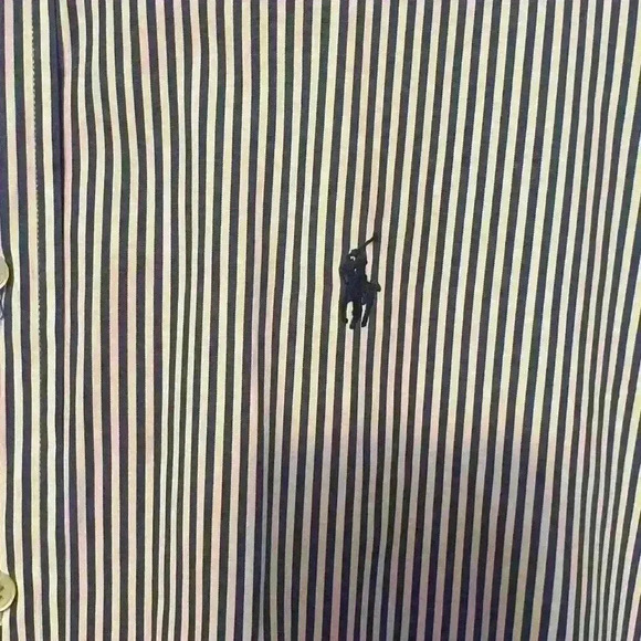Polo Ralph Lauren Dress Shirt Blake Long Sleeve Striped Button Up Mens XL EUC - Picture 2 of 5